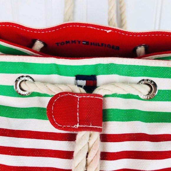 Vintage 90's Tommy Hilfiger Striped Bag - Picture 4 of 12